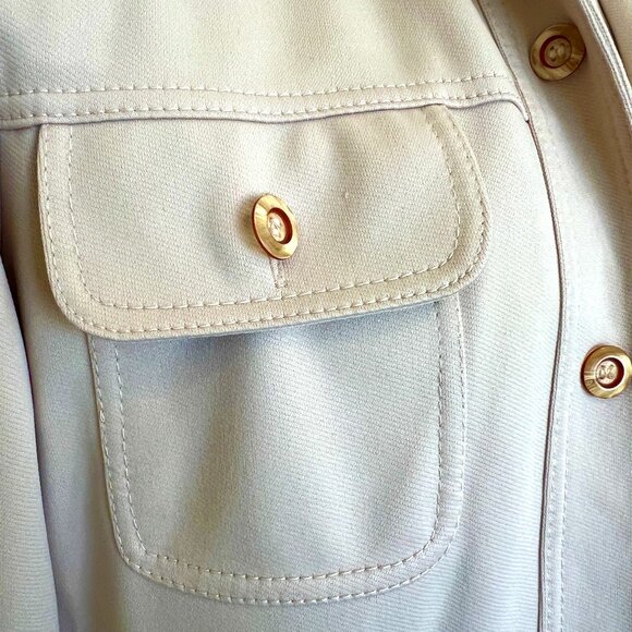 70's Kings Road Mens Leisure Jacket - Sears The Mens Shop - Size Large - Cream - Picture 5 of 11